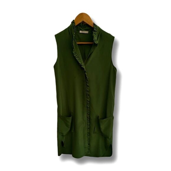 Celine - 100% Green Silk Dress